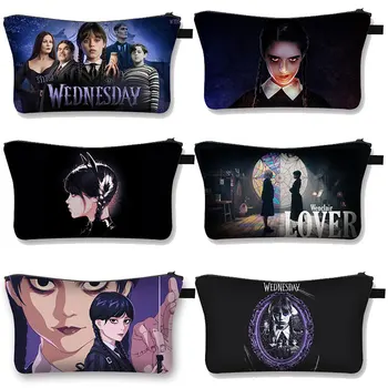 TV Oyun Çarşamba Addams ve Enid Kozmetik Çantası Nevermore Gotik Akademisi Kadın Makyaj Çantaları Suga Tuvalet Çantası Mini Kozmetik Çantası