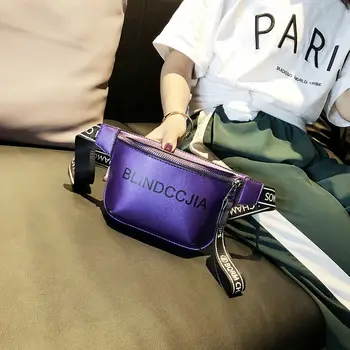 Moda Omuz bel çantası Crossbody Düz Renk Çanta Kadınlar için Deri Baskılı Harfler Çanta Kadın Tasarımcı Rahat Göğüs Bel Çantası
