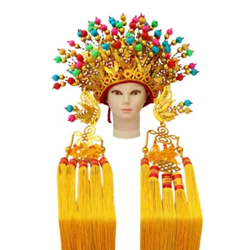 Çin opera şapkaları Yetişkinler İçin Vintage Düğün Fotoğrafçılığı Taç Headdress Malzemeleri Drama Aksesuarları Festivali Cosplay
