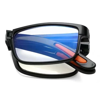 Taşınabilir Katlanır Anti-mavi ışık okuma gözlüğü Hafif HD Presbiyopi Gözlük kaymaz Bilgisayar Gözlükleri + 1.0 İla + 4.0