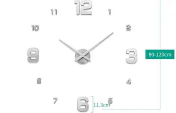 2022 modern tasarım koştu Kuvars saatler moda saatler ayna sticker diy oturma odası dekor yeni varış 3d gerçek büyük duvar saati