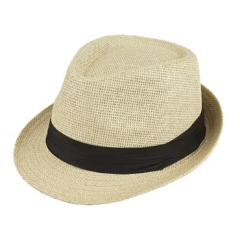 Unisex Plaj Geyik güneş şapkaları Şık Kadın Erkek Panama Caz Şapka Kovboy Gangster Kap siyah kuşak Sıcak Satış Kapaklar