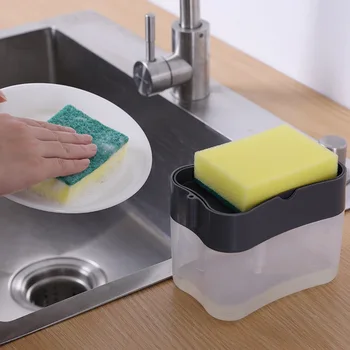 Otomatik Sabunluk Şişe Sıvı Sabun mutfak süngeri sabunluk mutfak süngeri Dağıtıcı Manuel Temizleme Araçları