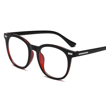 2021 Vintage Gözlük kadın erkek yuvarlak şeffaf gözlük Optik gözlük Çerçevesi Siyah Gözlük Çerçevesi Unisex Anti mavi ışık