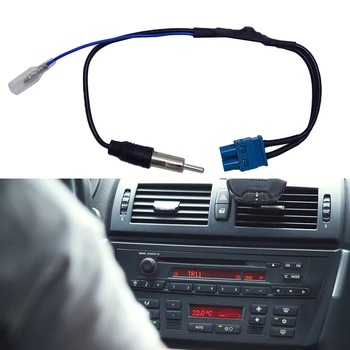 Araba AM / FM Radyo Anten Adaptörü Çift FAKRA Anten Adaptörü sinyal amplifikatörü Güçlendirici Kablo Audi BMW VW Golf Passat B6 / 7 Tiguan