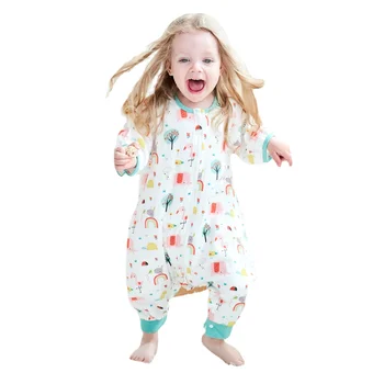 Bebek Unisex Uyku Tulumu Ayaklı uyku tulumu Katmanlar Gazlı Bez Pamuk Giyilebilir Battaniye Yürümeye Başlayan çocuk Pijama Giysileri