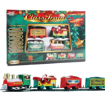 Noel Tren Seti demiryolu rayı Oyuncaklar Yaratıcı Dekor Ağacı Tren Hediye Oyuncak Çocuklar İçin Doğum Günü Partisi Hediye noel hediyesi