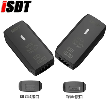 ISDT UC2 1 S / 2 S LiPo Akıllı Pil şarj dengeleyici USB Tip-C Giriş Portu XH2. 54 Denge Portu Doğrudan Şarj Cihazı