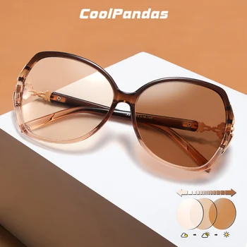 CoolPandas 2022 Yeni Tasarım Fotokromik Polarize Güneş Gözlüğü Kadın Trend Bukalemun Renkli Lens Gözlük UV400 Oculos de sol