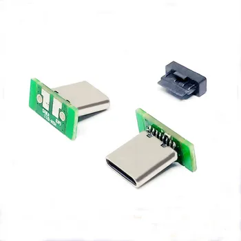 1-10Pcs 3.1 C Tipi Veri Bant PCB USB Bant Kurulu Erkek Baş 16P Usb C Dikey Yama Kurulu 16pin Bağlayıcı Erkek USB 