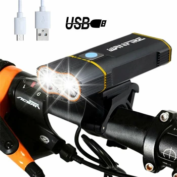 USB şarj edilebilir LED lamba bisiklet ışık bisiklet güvenlik uyarı ışığı bisiklet ön arka arka lambası su geçirmez bisiklet lambası el feneri