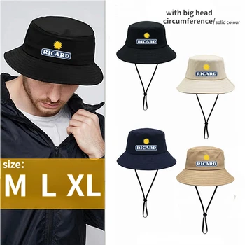 Büyük Kafa Ricard Kova Şapka XL 63CM Erkekler Kadınlar için Bob Yaz Balıkçı Şapka Dize ile Büyük Panama Özel Logo