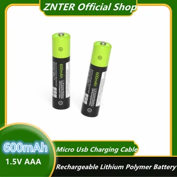 ZNTER AAA şarj edilebilir pil Znter 600 mah Mikro USB 1.5 v şarj edilebilir lityum pil Pil Şarj USB kablosu