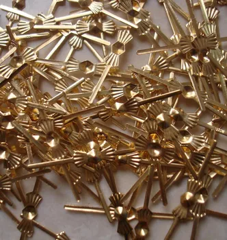 En iyi fiyat 100 adet Altın Papyon Pins Konnektörler Kristal Prizmalar avize lamba Parçaları Metal Kanca Aksesuarları Cam Kolye