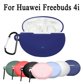Renkli kulaklık kutusu Huawei Freebuds 4i Silikon Anti-damla Koruyucu Kabuk Kapak Freebuds 4i Fundas için Kulaklık
