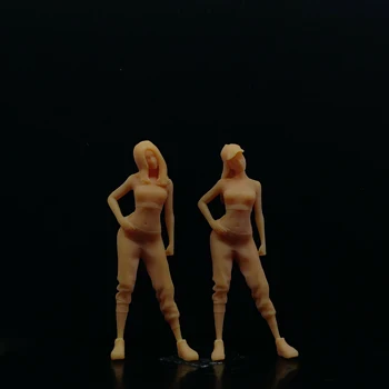 1/64 1/43 Ölçekli Model Reçine Kalça Büküm Spor Kadın Renksiz Minyatür Diorama El boyalı T110
