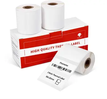 Phomemo 3 Rulo M110 / M200 Termal Kağıt Çok Amaçlı Kare Kendinden Yapışkanlı Etiket, siyah Beyaz Phomemo Etiket Yazıcı Üreticisi