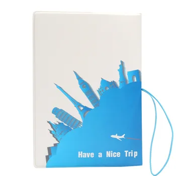 Mavi Seyahat Pasaport Kapakları PVC Deri Kadın Erkek Pasaport Kredi Tutucu Çanta Case cüzdan Öğrenci Çocuklar Hediye