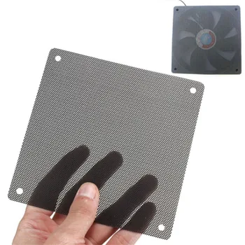5 Adet / grup 120mm Kesilebilir Siyah PVC PC Fan Toz Filtresi Toz Geçirmez Kılıf Bilgisayar Örgü Toptan