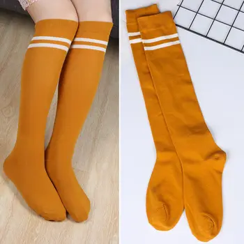 Moda Kadın Örme Sıcak Şerit Çorap Uzun Çorap Diz Üzerinde Uyluk Yüksek