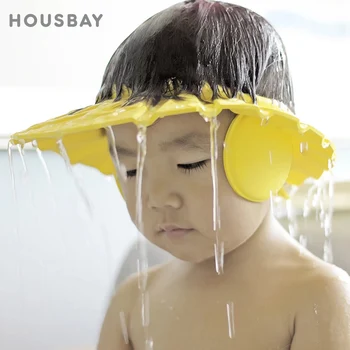 Çocuk Su Geçirmez Kap Güvenli Bebek Duş Başlığı Çocuk Banyo siperlikli şapka Ayarlanabilir Bebek Duş Başlığı Bebek Yürüyor Gözleri Korumak Saç