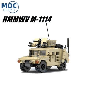 WW II Askeri Serisi Silahlı Kuvvetler Humvee Zırhlı Araç MOC Yapı Taşı Yüklenebilir Figürleri Modeli Tuğla oyuncak Hediye