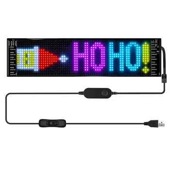 LED Ekran Araba Arka Cam Bluetooth APP Kontrolü Esnek led Panel RGB Paneli Piksel Desen Graffiti Metin Animasyon Ekranı
