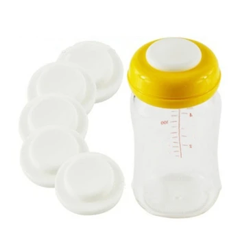 Bebek biberon Anne Sütü Taze Sızdırmazlık Disk Kapağı Geniş Kalibreli Süt Şişesi Depolama Silikon Sızdırmazlık Diski