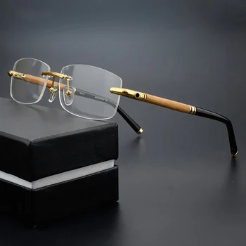 Çerçevesiz Optik Gözlük Çerçevesi Erkekler Titanyum Retro Gözlük Miyopi Gözlük Çerçeveleri Erkekler için Reçete Gözlük MB491