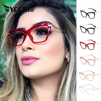 2020 Kadın Kristal Çok bölüm Trend Tarzı Optik Bilgisayar Gözlükleri Oculos De Sol Gözlük Moda Kare okuma gözlüğü
