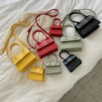 Düz Renk PU Deri Mini Kadınlar İçin Crossbody Çanta 2019 Kadın omuz askılı çanta Bayan Küçük Telefon Çantalar ve Çanta