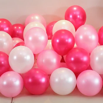 Kırmızı Pembe Balonlar 10 adet 12 İnç Lateks Balonlar Şişme Düğün Dekorasyon Globos Parti Hava Topları Mutlu Doğum Günü Partisi Malzemeleri