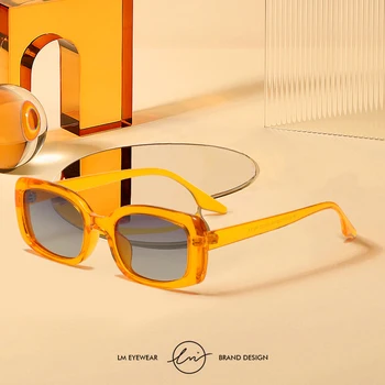 LM Polarize Retro Kare Güneş Kadınlar Marka Vintage Seyahat Küçük Dikdörtgen güneş gözlüğü Kadın lunette de soleil femme