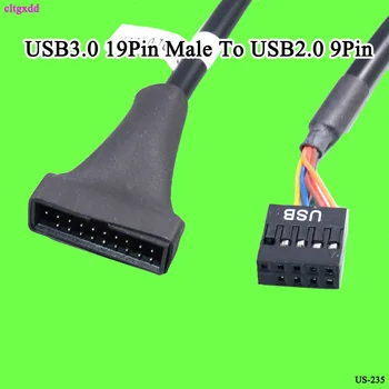 USB3.0 to USB2.0 19/20Pin USB3.0 Erkek USB2.0 Dişi Bilgisayar Anakart USB3. 0 bağlantı USB2. 0 20P USB3 Erkek dönüştürmek 9P USB2