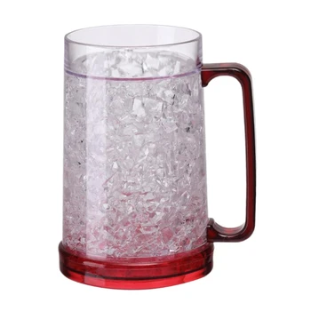 Dondurucu Buz bira kupası Çift Duvar Jel Ayaz Bira bardağı içme bardakları Şeffaf Soğutma Şarap Bardağı
