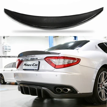 Karbon Fiber / FRP Boyasız Arka Bagaj Boot Spoiler Kanat Dudak Araba Arka Kanatları Maserati GranTurismo Coupe 2D 2008 - 2010