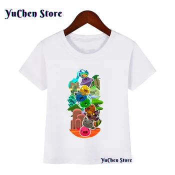 Yeni Varış 2022 Çocuk Tshirt video oyunu Balçık Rancher 2 Karikatür Baskı Erkek T-Shirt Moda Kız T Shirt Sevimli Çocuk Giysileri